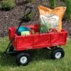 Sunnydaze Decor Sunnydaze Outdoor Lawn and Garden Heavy-Duty Steel Utility Cart with Removable Sides and Weather-Resistant Polyester Liner - Red -Gardening Official Shop unnamed file 1001