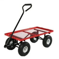 Sunnydaze Decor Sunnydaze Outdoor Lawn and Garden Heavy-Duty Steel Utility Cart with Removable Sides and Weather-Resistant Polyester Liner - Red -Gardening Official Shop unnamed file 1008