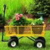 Sunnydaze Decor Sunnydaze Outdoor Lawn and Garden Heavy-Duty Durable Steel Mesh Utility Wagon Cart with Removable Sides - Yellow -Gardening Official Shop unnamed file 1019