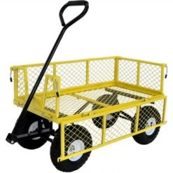Sunnydaze Decor Sunnydaze Outdoor Lawn and Garden Heavy-Duty Steel Utility Cart with Removable Sides and Weather-Resistant Polyester Liner - Yellow 15 Sunnydaze Decor Sunnydaze Outdoor Lawn and Garden Heavy-Duty Steel Utility Cart with Removable Sides and Weather-Resistant Polyester Liner - Yellow -Gardening Official Shop unnamed file 1034