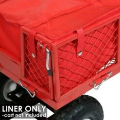 Sunnydaze Decor Sunnydaze Outdoor Lawn and Garden Weather-Resistant Heavy-Duty Polyester Utility Wagon Cart Protective Liner - Red -Gardening Official Shop unnamed file 1079
