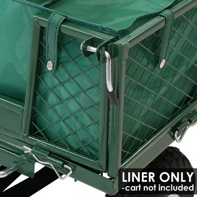 Sunnydaze Decor Sunnydaze Outdoor Lawn and Garden Weather-Resistant Heavy-Duty Polyester Utility Dump Cart Protective Liner - Green 4 Sunnydaze Decor Sunnydaze Outdoor Lawn and Garden Weather-Resistant Heavy-Duty Polyester Utility Dump Cart Protective Liner - Green - Image 4