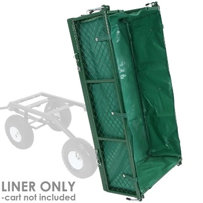 Sunnydaze Decor Sunnydaze Outdoor Lawn and Garden Weather-Resistant Heavy-Duty Polyester Utility Dump Cart Protective Liner - Green 5 Sunnydaze Decor Sunnydaze Outdoor Lawn and Garden Weather-Resistant Heavy-Duty Polyester Utility Dump Cart Protective Liner - Green - Image 5