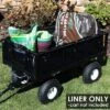 Sunnydaze Decor Sunnydaze Outdoor Lawn and Garden Weather-Resistant Heavy-Duty Polyester Utility Dump Cart Protective Liner - Black