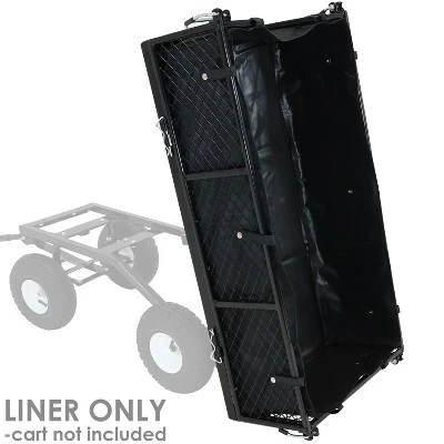 Sunnydaze Decor Sunnydaze Outdoor Lawn and Garden Weather-Resistant Heavy-Duty Polyester Utility Dump Cart Protective Liner - Black 5 Sunnydaze Decor Sunnydaze Outdoor Lawn and Garden Weather-Resistant Heavy-Duty Polyester Utility Dump Cart Protective Liner - Black - Image 5