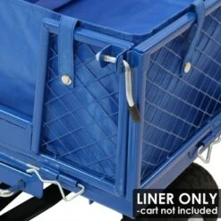 Sunnydaze Decor Sunnydaze Outdoor Lawn and Garden Weather-Resistant Heavy-Duty Polyester Utility Dump Cart Protective Liner - Blue -Gardening Official Shop unnamed file 1104