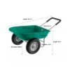 Nature Spring 2-Wheeled Garden Wheelbarrow for Residential DIY Landscaping, Lawn Care, and Remodeling -Gardening Official Shop unnamed file 1115