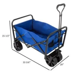 Nature Spring All-Terrain Heavy-Duty Collapsible Utility Wagon With Telescopic Handle