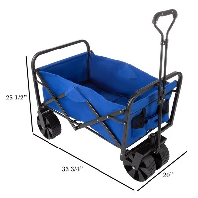 Nature Spring All-Terrain Heavy-Duty Collapsible Utility Wagon With Telescopic Handle 1 Nature Spring All-Terrain Heavy-Duty Collapsible Utility Wagon With Telescopic Handle
