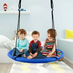 Costway 40'' Kids Hanging Chair Swing Tent Set Hammock Nest Pod Seat -Gardening Official Shop unnamed file 1158