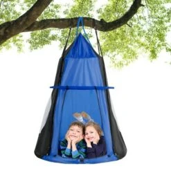 Costway 40'' Kids Hanging Chair Swing Tent Set Hammock Nest Pod Seat -Gardening Official Shop unnamed file 1164