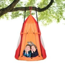 Costway 40'' Kids Hanging Chair Swing Tent Set Hammock Nest Pod Seat -Gardening Official Shop unnamed file 1166