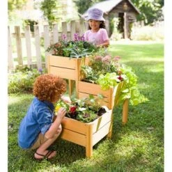 HearthSong Grow With Me Triple Garden Pine Wood Planter with Fabric Liners For Kids Gardening 15 HearthSong Grow With Me Triple Garden Pine Wood Planter with Fabric Liners For Kids Gardening -Gardening Official Shop unnamed file 1172