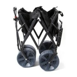 Mac Sports Heavy Duty Steel Frame Collapsible Folding 150-Lb Capacity Outdoor Beach Garden Utility Wagon Cart with 4 All Terrain Wheels & Table, Black -Gardening Official Shop unnamed file 118