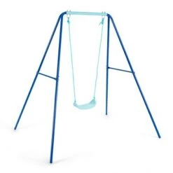Costway Outdoor Kids Swing Set Heavy Duty Metal A-Frame w/ Ground Stakes -Gardening Official Shop unnamed file 1198