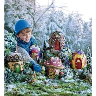 HearthSong Fairy Village Set with Five Decorative Resin Houses and 10 Nature-Themed Fairies 2 HearthSong Fairy Village Set with Five Decorative Resin Houses and 10 Nature-Themed Fairies - Image 2