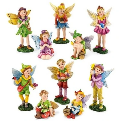 HearthSong Fairy Village Set with Five Decorative Resin Houses and 10 Nature-Themed Fairies 10 HearthSong Fairy Village Set with Five Decorative Resin Houses and 10 Nature-Themed Fairies - Image 10