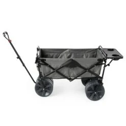 Mac Sports Heavy Duty Steel Frame Collapsible Folding 150-Lb Capacity Outdoor Beach Garden Utility Wagon Cart with 4 All Terrain Wheels & Table, Grey -Gardening Official Shop unnamed file 13