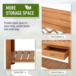 Outsunny 48'' Garden Wooden Potting Bench Table w/ Metal Screen Draining Area Side Hooks Drawer Open Upper/Lower Shelf 10 Outsunny 48'' Garden Wooden Potting Bench Table w/ Metal Screen Draining Area Side Hooks Drawer Open Upper/Lower Shelf -Gardening Official Shop unnamed file 1321