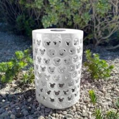 Disney 17" Mickey Mouse Solar Power Ceramic Garden Stool White -Gardening Official Shop unnamed file 1369