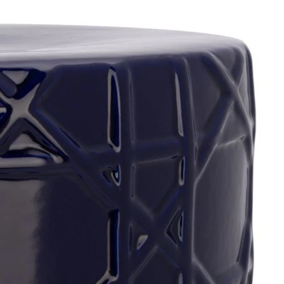 Puma Garden Stool - Navy Blue - Safavieh 3 Puma Garden Stool - Navy Blue - Safavieh - Image 3