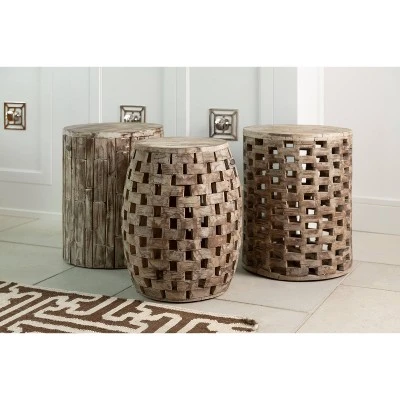 Elyse Round Outdoor Patio Garden Stool - Balkene Home 11 Elyse Round Outdoor Patio Garden Stool - Balkene Home - Image 11