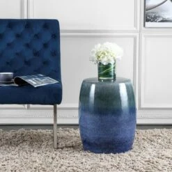 Cacia Garden Stool - Grey - Safavieh