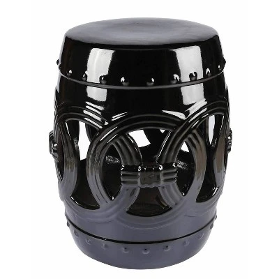 Moroccan Ceramic Garden Stool - Abbyson Living White 5 Moroccan Ceramic Garden Stool - Abbyson Living White - Image 5