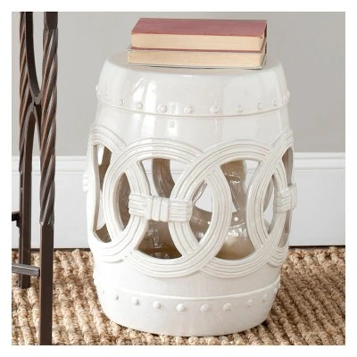 Double Coin Patio Stool - Safavieh Blue 1 Double Coin Patio Stool - Safavieh Blue