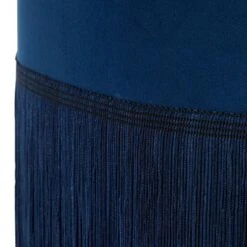 Fringe Stool Cylinder Shaped Polyester - Olivia & May Black -Gardening Official Shop unnamed file 1444