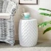 Randon Garden Stool - White - Safavieh
