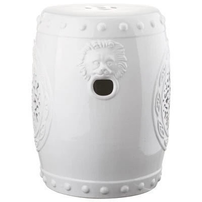 Flower Drum Garden Stool - White - Safavieh 2 Flower Drum Garden Stool - White - Safavieh - Image 2
