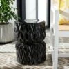 Pansy Garden Stool - Black - Safavieh
