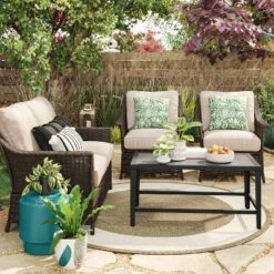 Stoneware Matte Garden Stool Accent Table - Blue - Project 62™