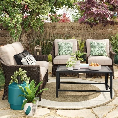 Stoneware Matte Garden Stool Accent Table - Blue - Project 62™ 1 Stoneware Matte Garden Stool Accent Table - Blue - Project 62™