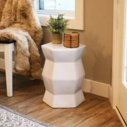 Sunnydaze Decor Sunnydaze Moderno Geometric Ceramic Decorative Garden Stool - 17.25" - White 9 Sunnydaze Decor Sunnydaze Moderno Geometric Ceramic Decorative Garden Stool - 17.25" - White -Gardening Official Shop unnamed file 1528