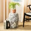 Blooming Tree Garden Stool - White - Safavieh
