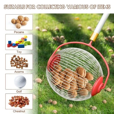 Costway Medium Rolling Nut Gatherer Picks up Balls Nuts & Other Objects 1'' to 3'' in Size 2 Costway Medium Rolling Nut Gatherer Picks up Balls Nuts & Other Objects 1'' to 3'' in Size - Image 2