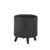 Stool, Cylinder Polyester Sequin Silver - Olivia & May