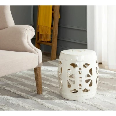 Stencil Blossom Garden Stool - Safavieh 1 Stencil Blossom Garden Stool - Safavieh