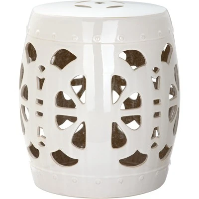 Stencil Blossom Garden Stool - Safavieh 3 Stencil Blossom Garden Stool - Safavieh - Image 3