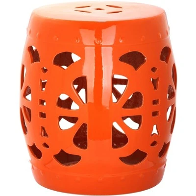 Stencil Blossom Garden Stool - Safavieh 4 Stencil Blossom Garden Stool - Safavieh - Image 4
