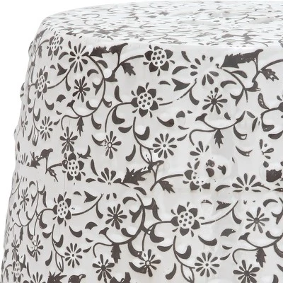Flower & Vine Garden Stool - White - Safavieh 2 Flower & Vine Garden Stool - White - Safavieh - Image 2