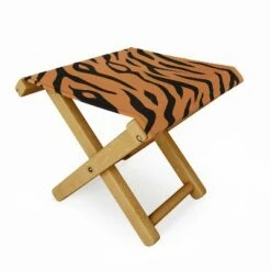 Avenie Tiger Stripes Folding Stool - Deny Designs