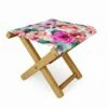 Marta Barragan Camarasa Abstract Geometrical Flowers Folding Stool - Deny Designs -Gardening Official Shop unnamed file 1716