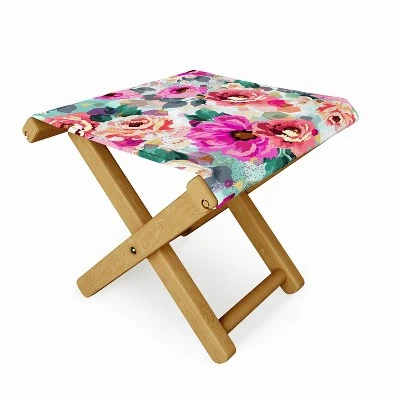 Marta Barragan Camarasa Abstract Geometrical Flowers Folding Stool - Deny Designs 1 Marta Barragan Camarasa Abstract Geometrical Flowers Folding Stool - Deny Designs