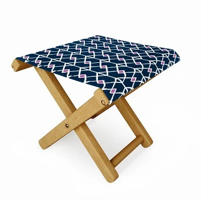 Heather Dutton Annika Diamond Orchid Folding Stool - Deny Designs 1 Heather Dutton Annika Diamond Orchid Folding Stool - Deny Designs