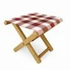 Lisa Argyropoulos Harvest Plaid Terracotta Folding Stool - Deny Designs -Gardening Official Shop unnamed file 1736