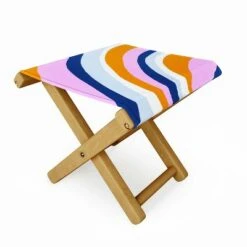 SunshineCanteen Canyon Stripes Folding Stool - Deny Designs