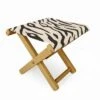 Avenie White Tiger Stripes Folding Stool - Deny Designs -Gardening Official Shop unnamed file 1759